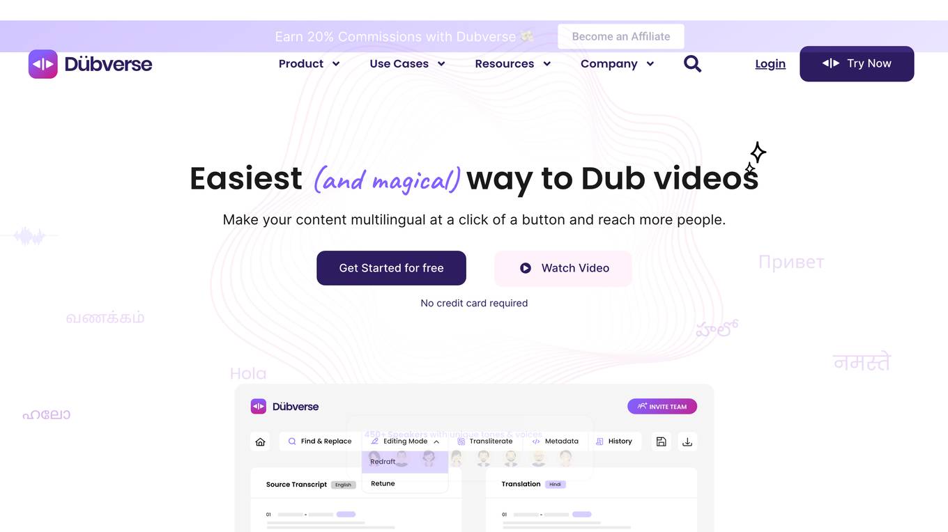 Dubverse.ai Screenshot