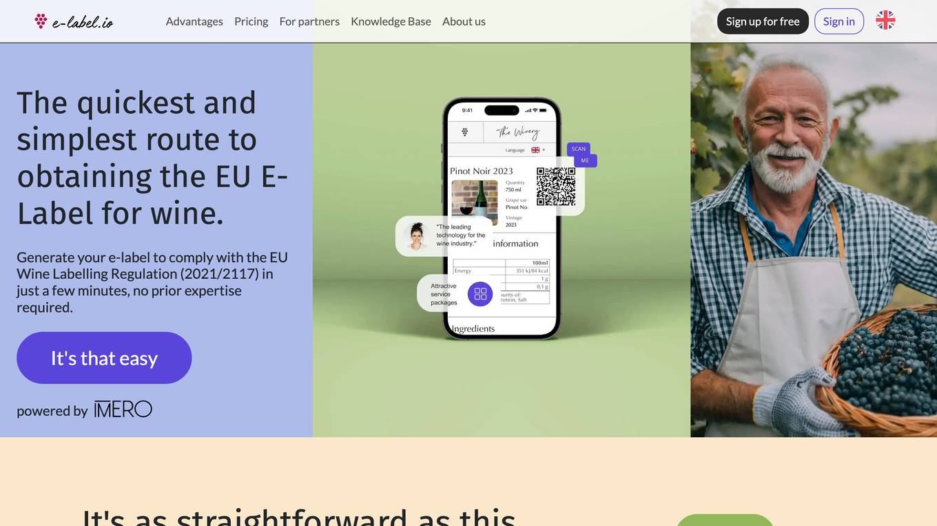 E-label.eu Screenshot