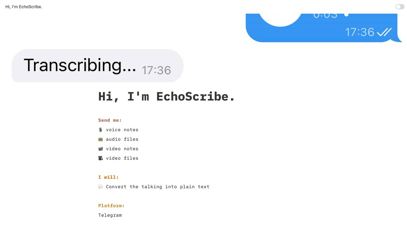 EchoScribe screenshot