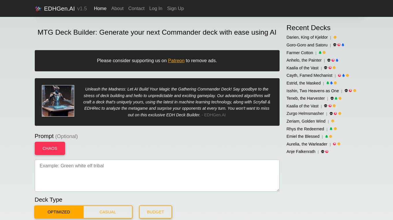 EDHGen.AI screenshot