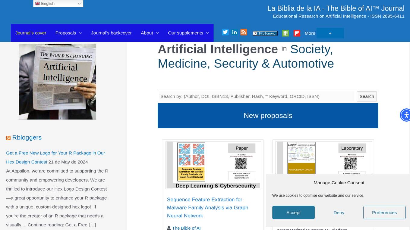 La Biblia de la IA - The Bible of AI™ Journal Screenshot