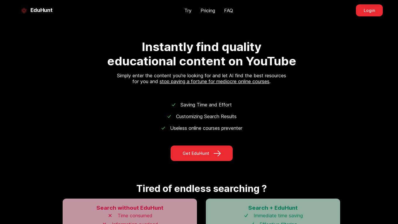 EduHunt Screenshot