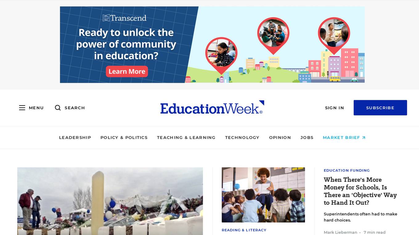 Education Week Screenshot