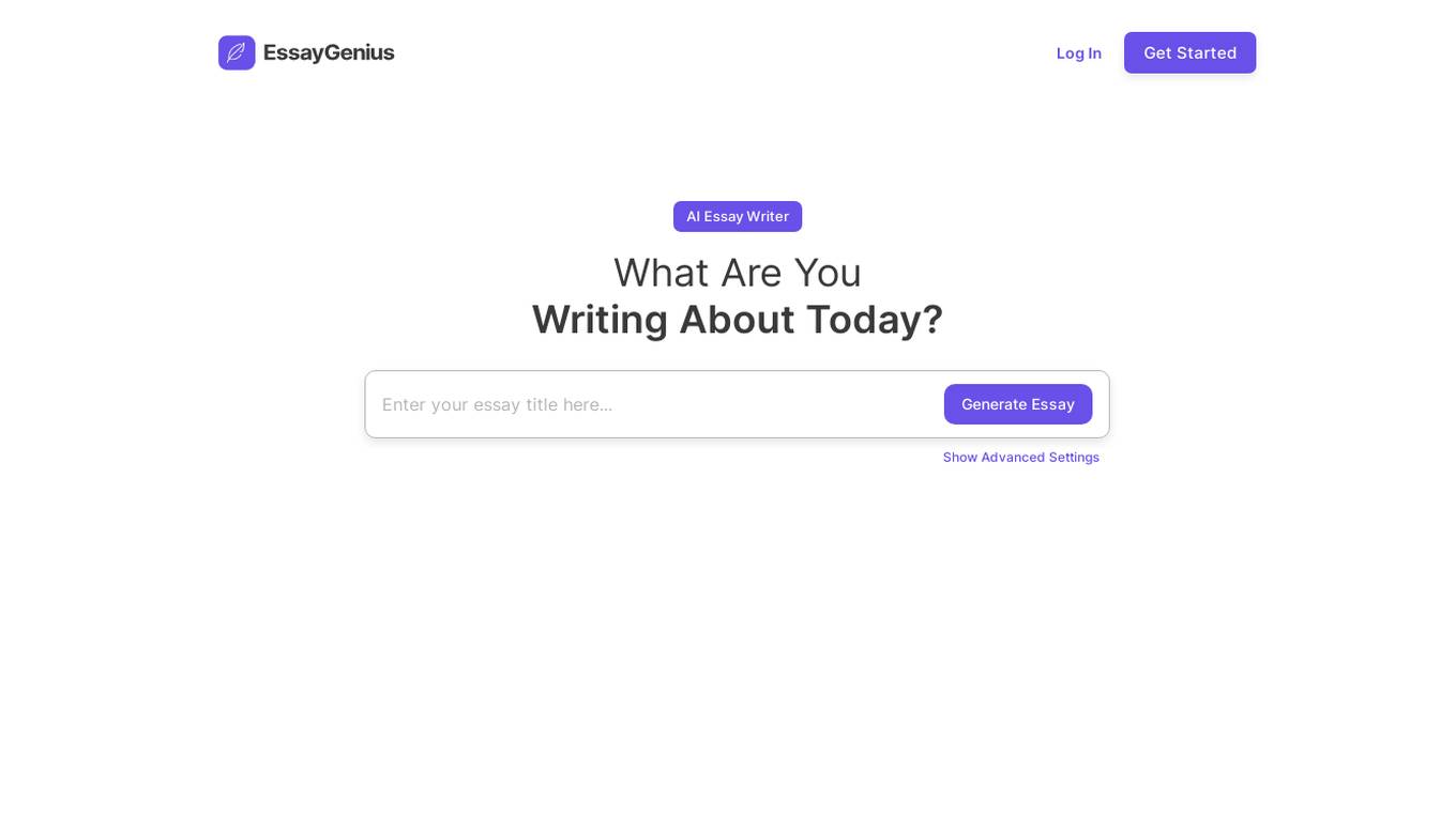 AI Essay Writer Screenshot