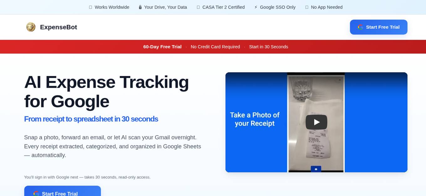ExpenseBot Screenshot