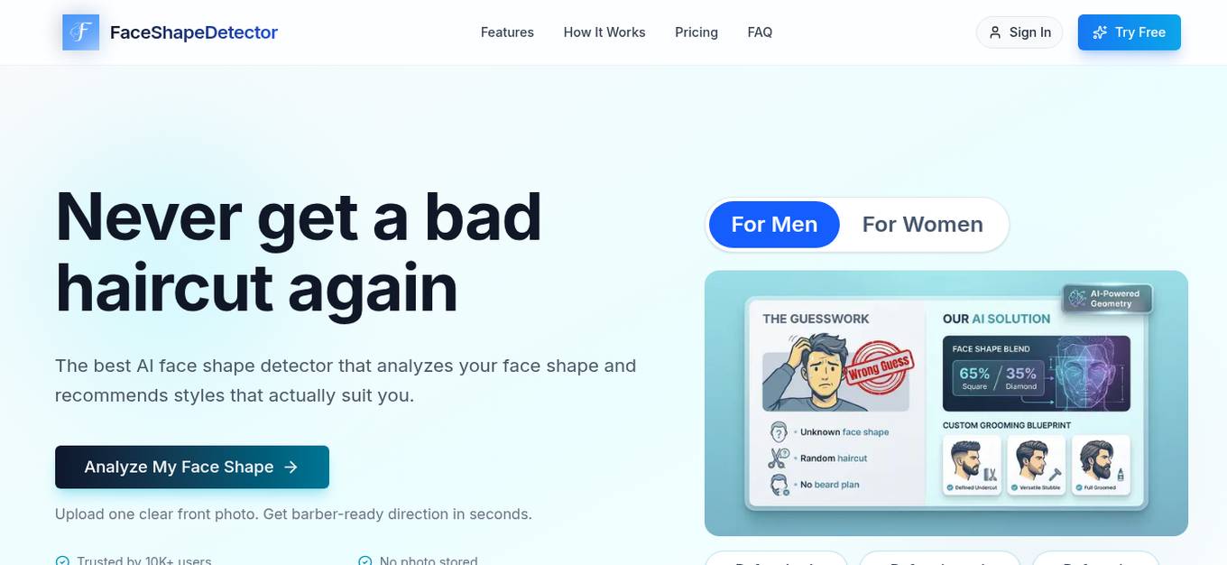 FaceShapeDetector Screenshot