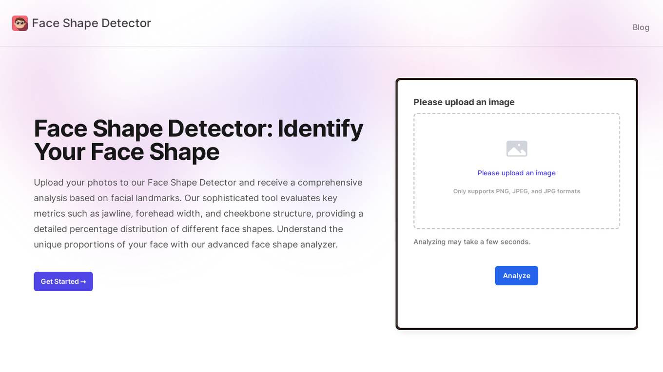 Face Shape Detector Screenshot