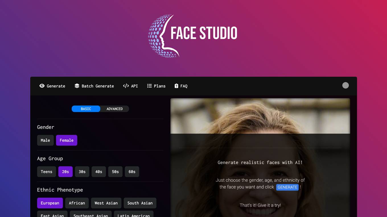 Face Studio screenshot