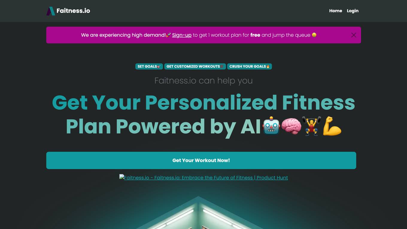 Faitness.io Screenshot