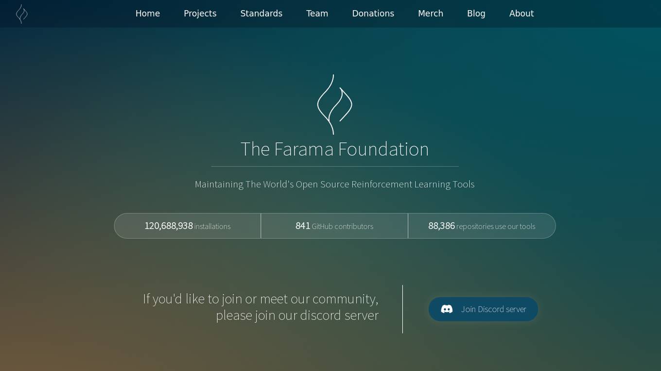 The Farama Foundation screenshot