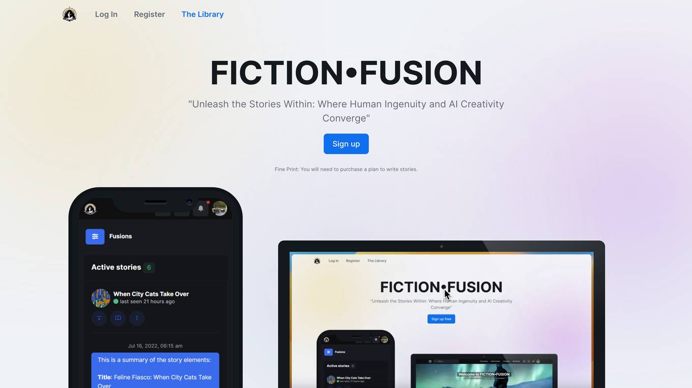 FICTION•FUSION Screenshot