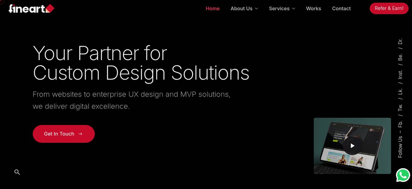 Fineart Design Agency Screenshot