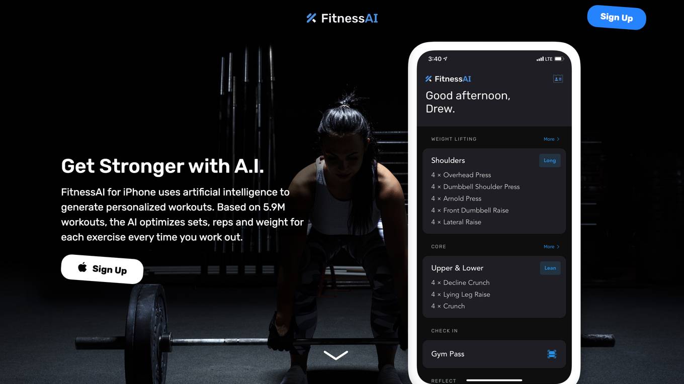 FitnessAI Screenshot