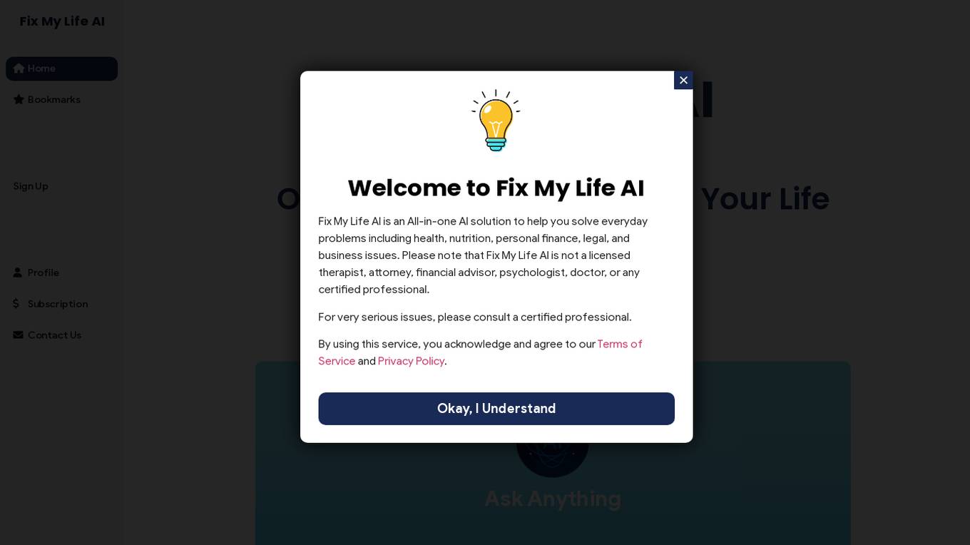 Fix My Life AI Screenshot