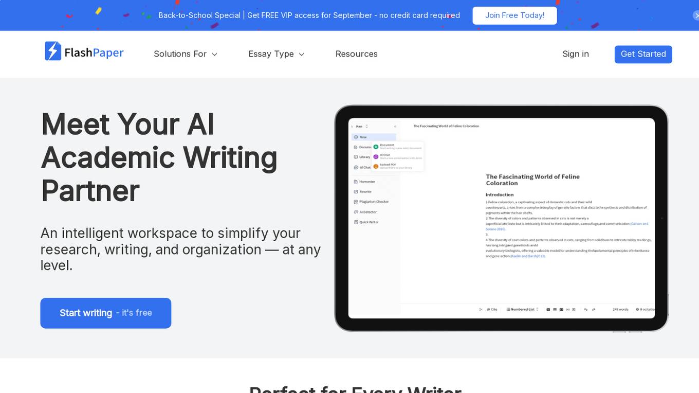 FlashPaper.ai Screenshot