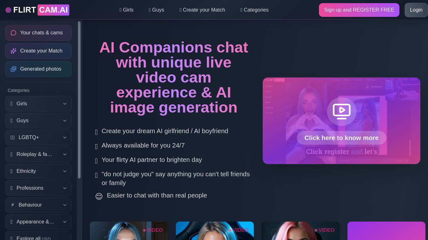 Flirtcam.ai Screenshot