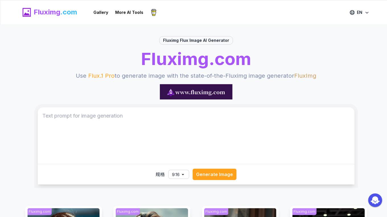 FluxImg AI Image Generator Screenshot