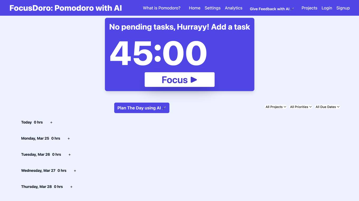 FocusDoro screenshot