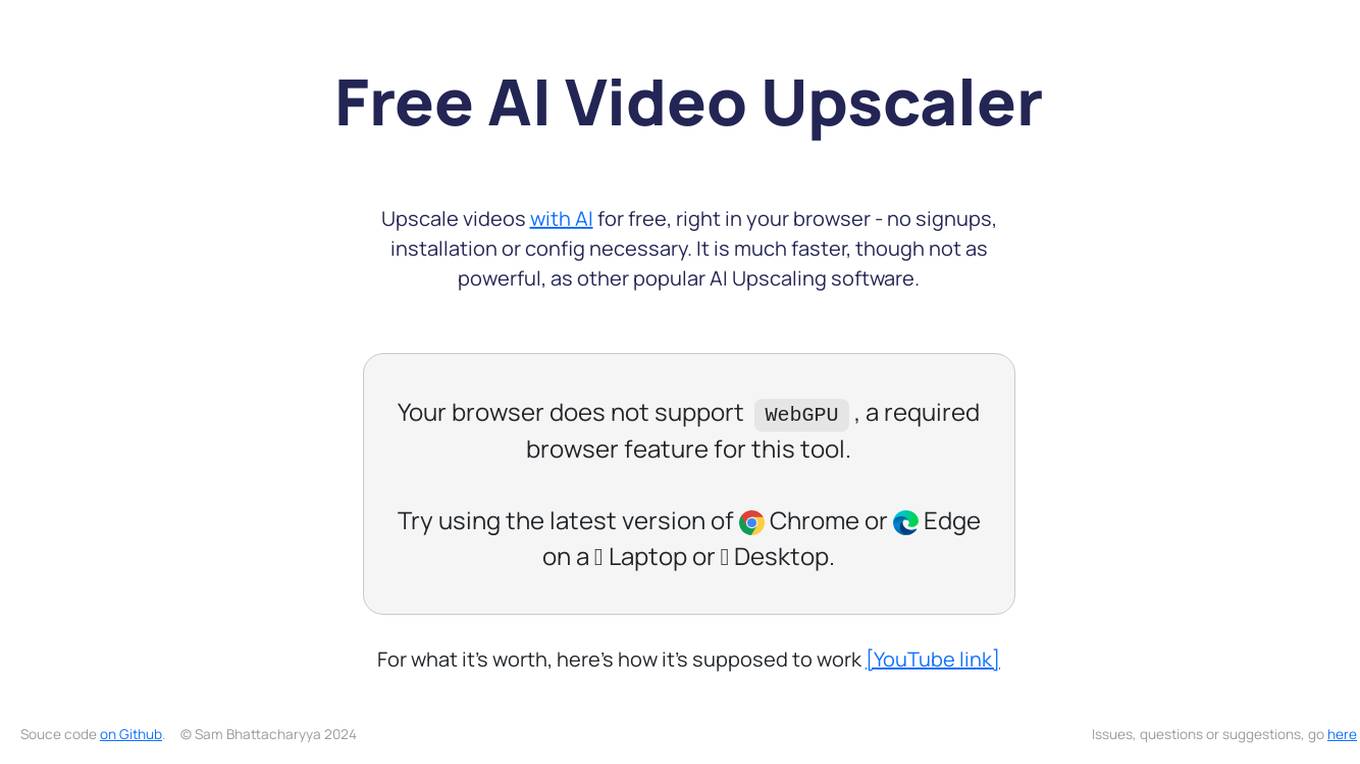 Free AI Video Upscaler screenshot