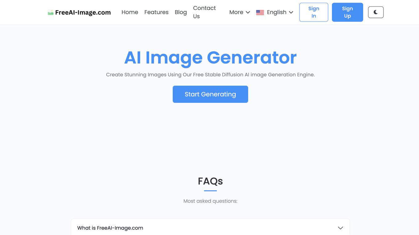 FreeAI-Image.com Screenshot