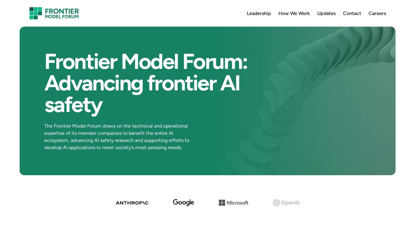 Frontier Model Forum screenshot