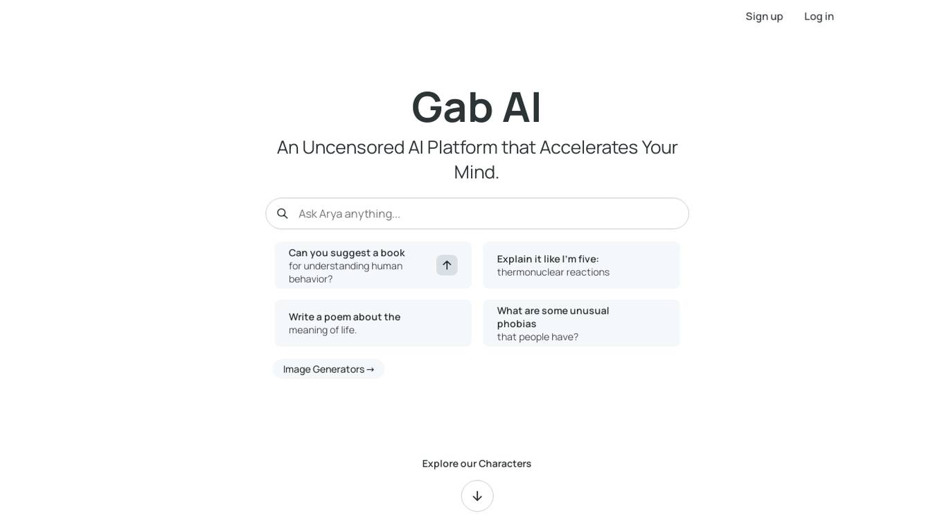 Gab AI Screenshot