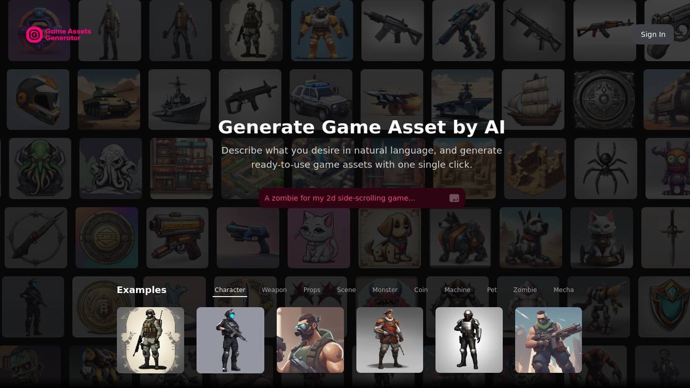 AI Game Assets Generator screenshot