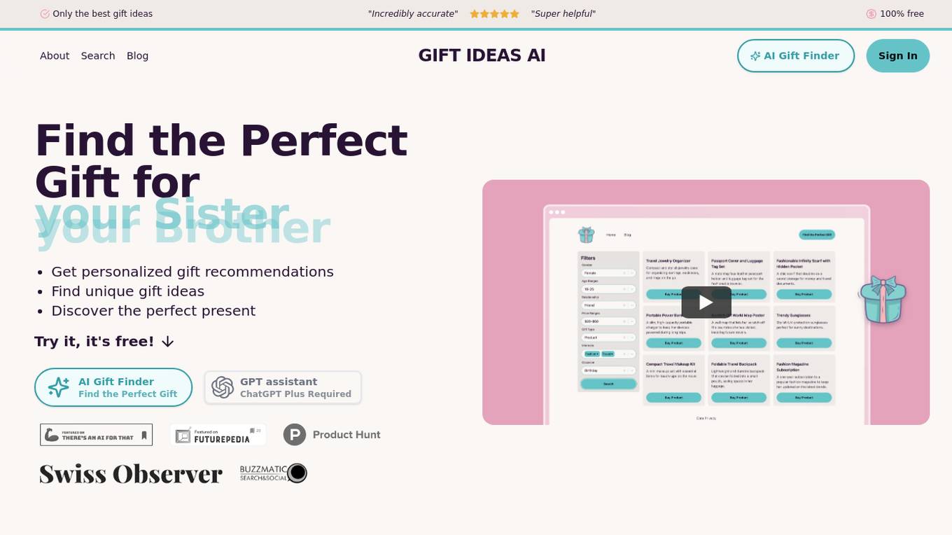 Gift Ideas AI screenshot