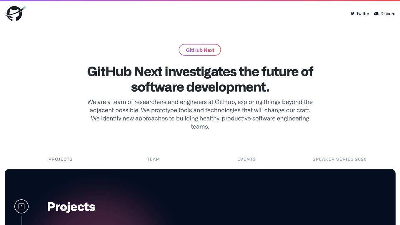 GitHub Next screenshot