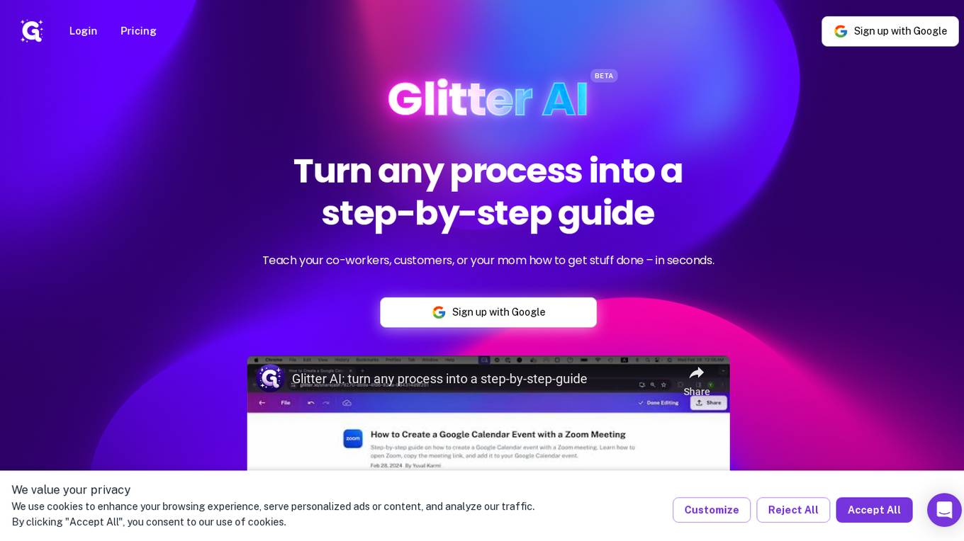 Glitter AI Screenshot