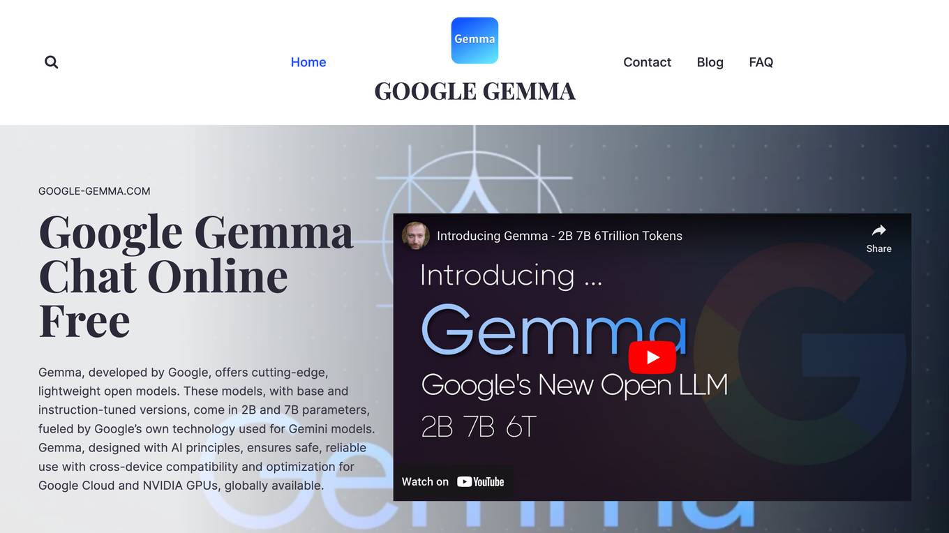 Google Gemma Screenshot