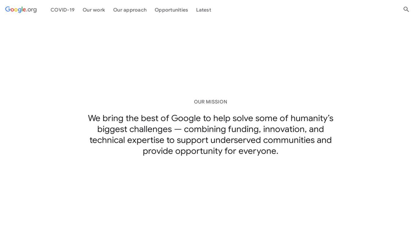 Google.org Screenshot