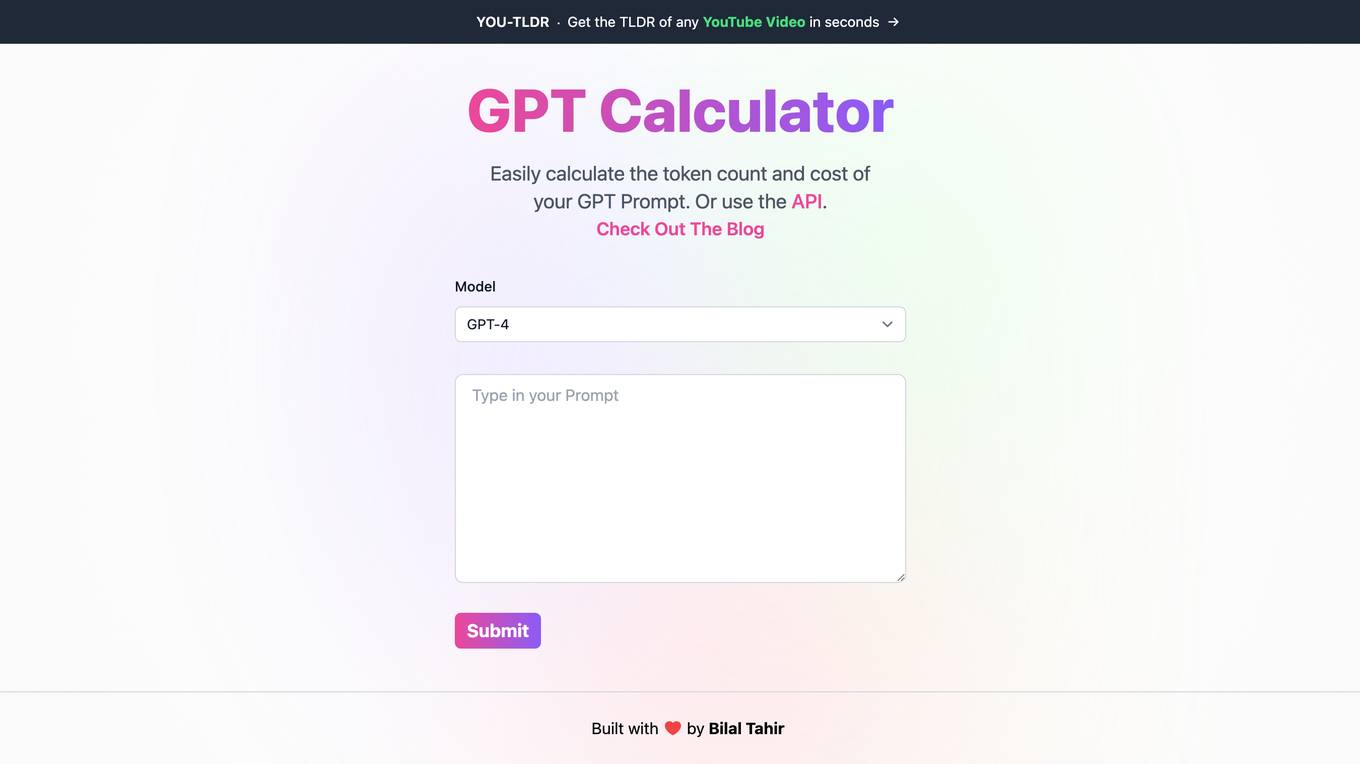 GPT Calculator Screenshot