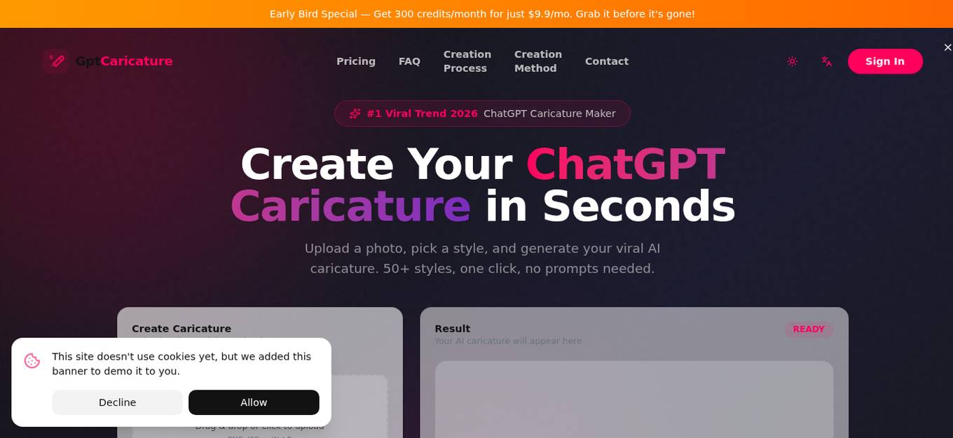 GptCaricature Screenshot