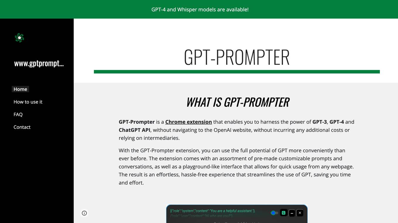 GPT-Prompter Screenshot