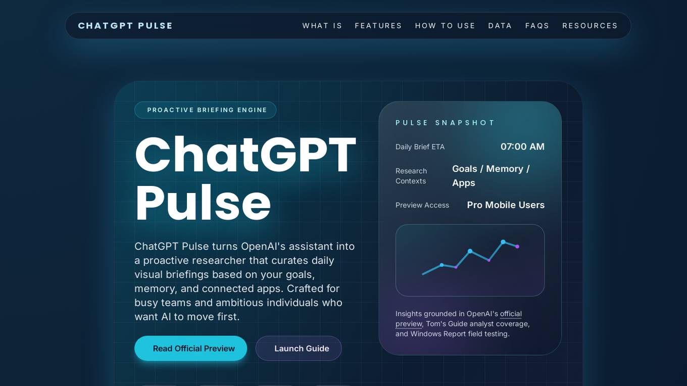 ChatGPT Pulse Screenshot