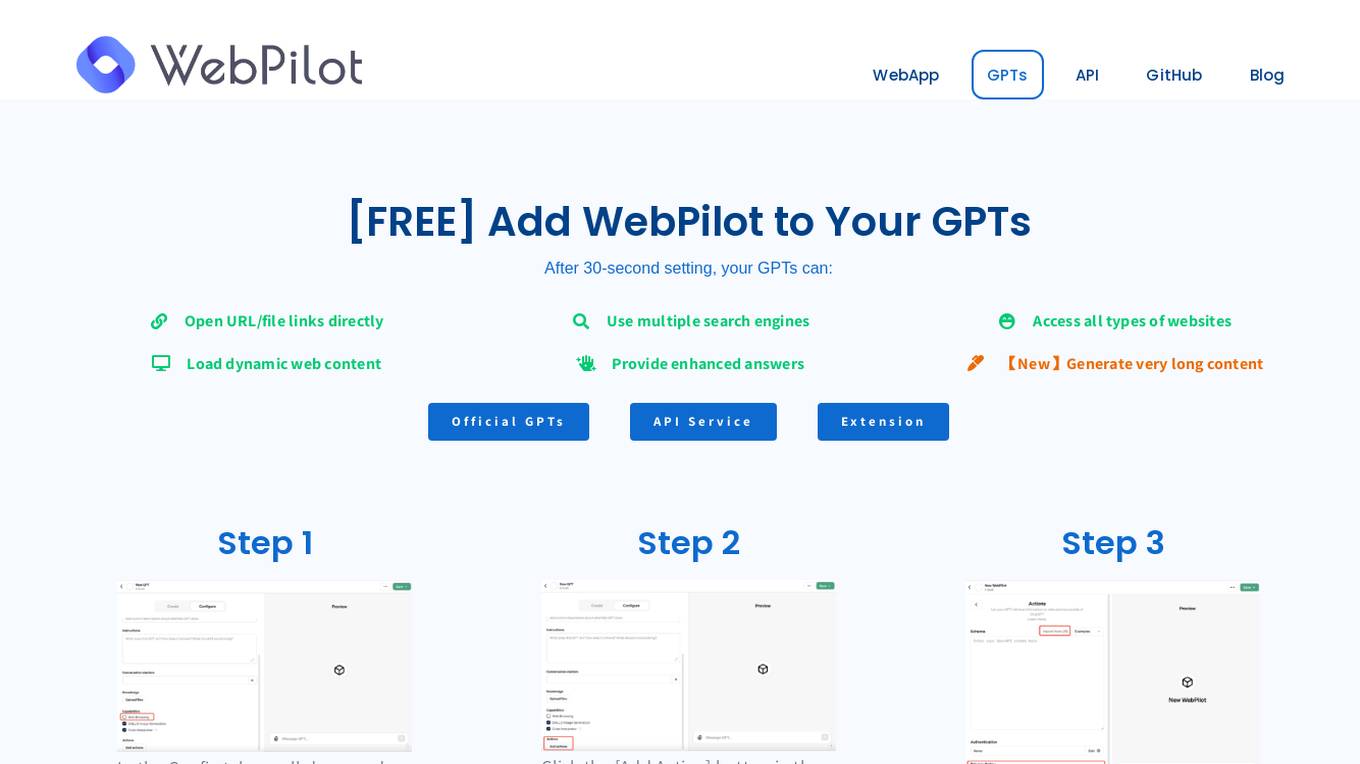 WebPilot Screenshot