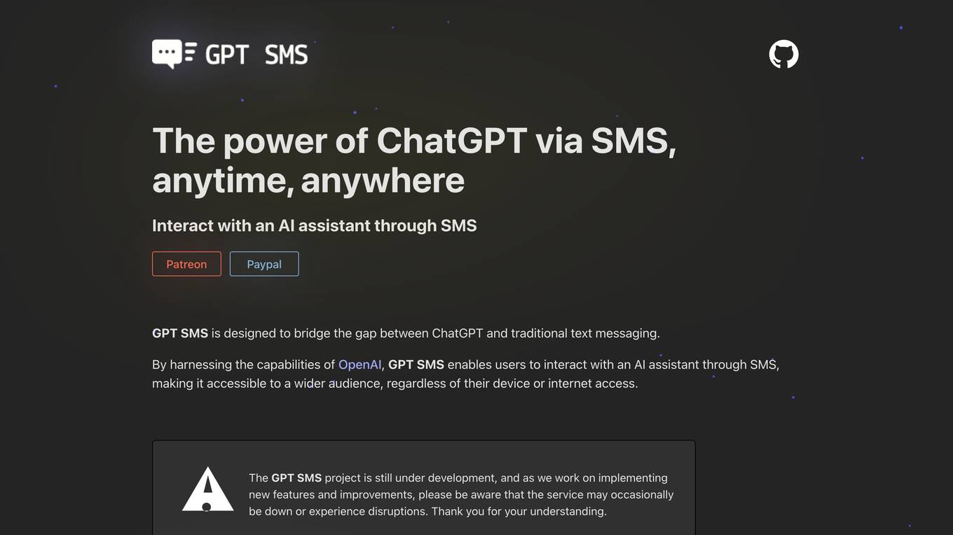 GPT SMS screenshot