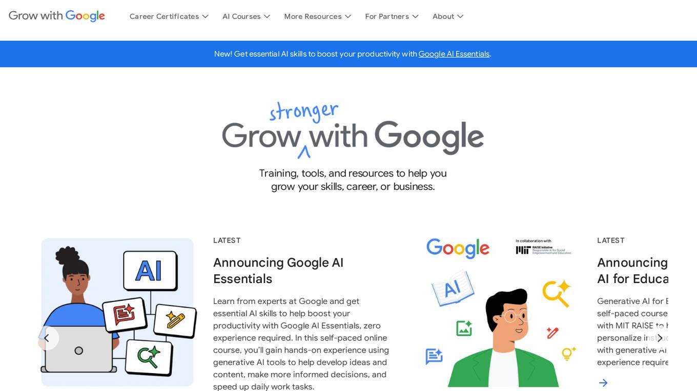 Grow with Google Screenshot