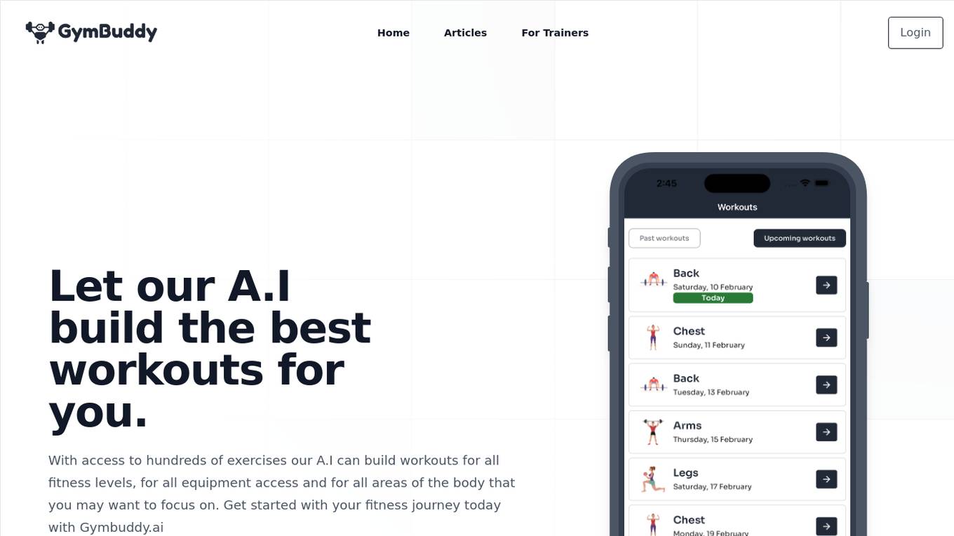 GymBuddy.ai Screenshot