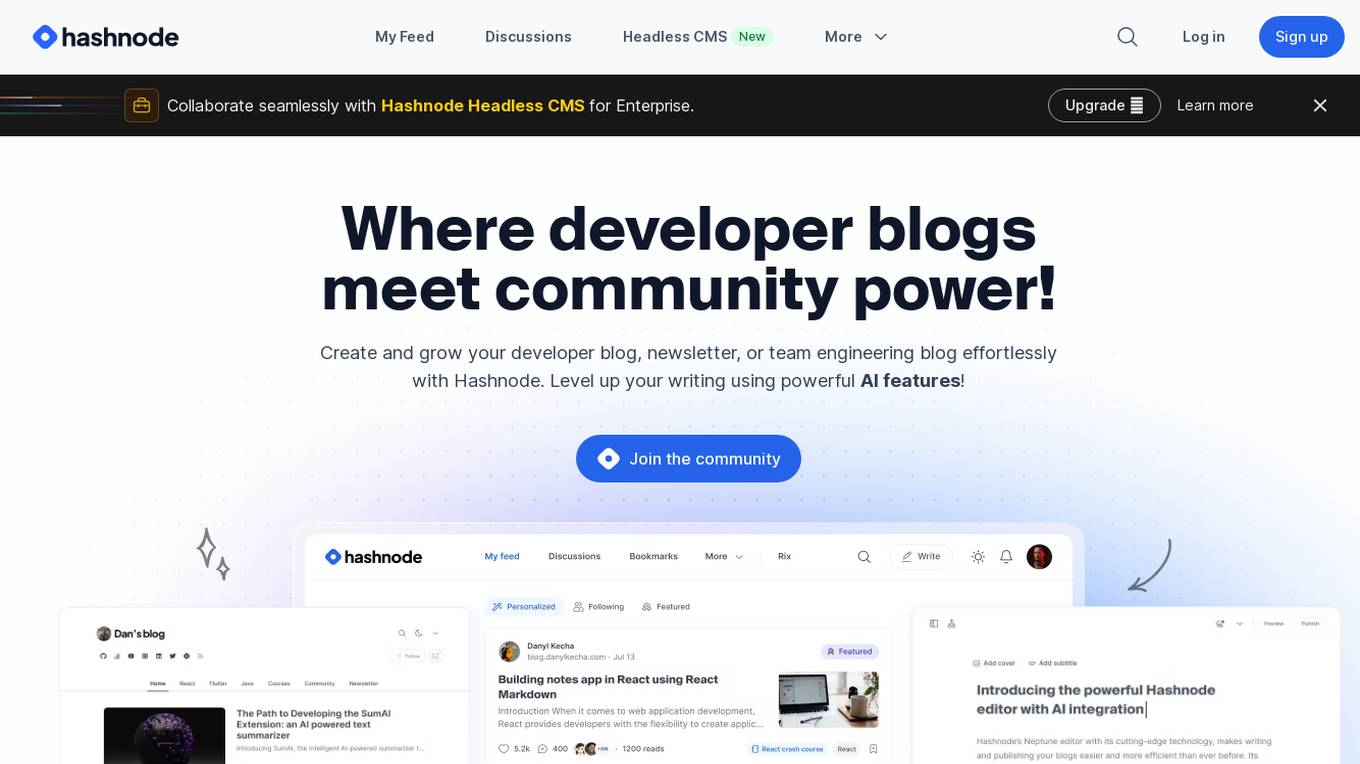Hashnode screenshot