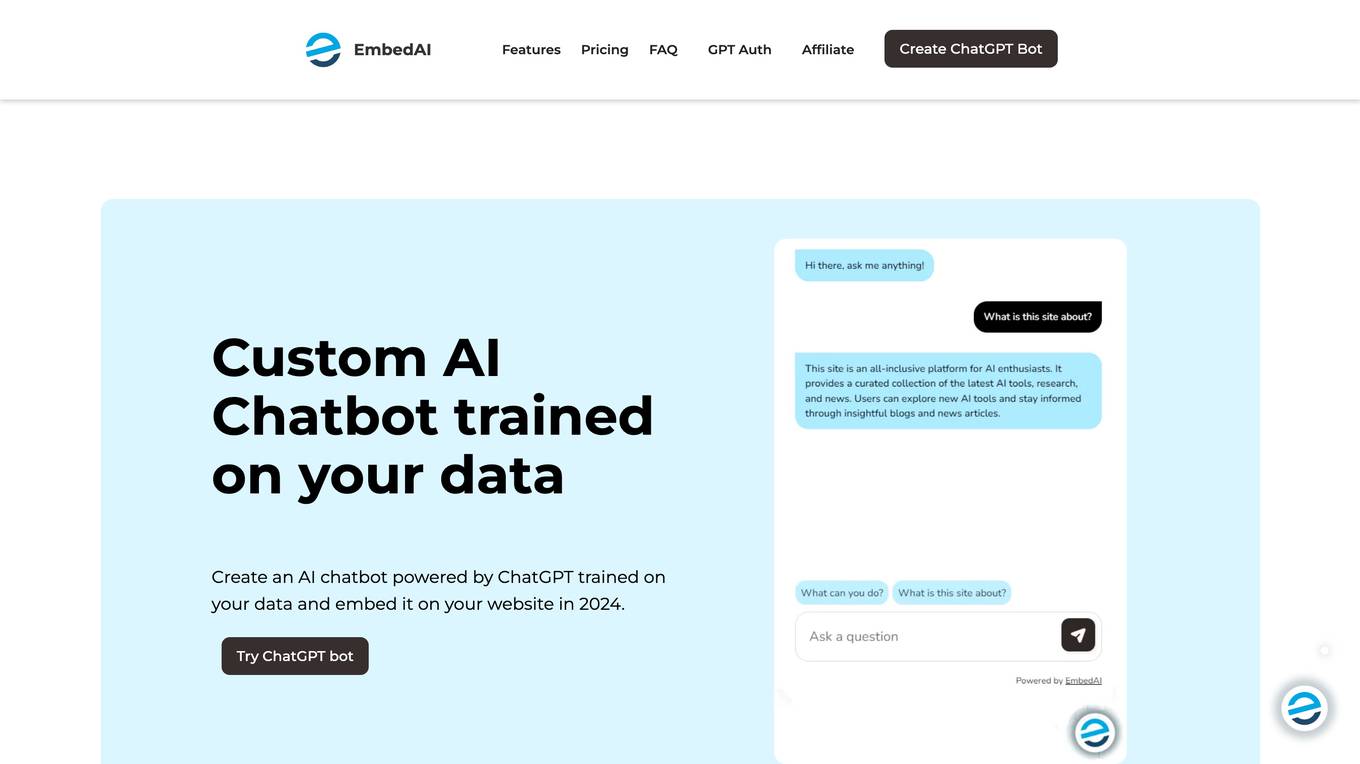 EmbedAI screenshot