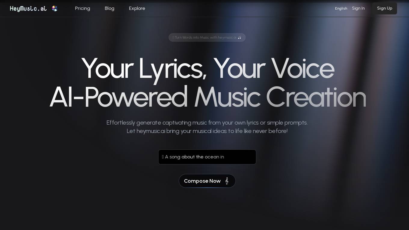 HeyMusic.AI Screenshot