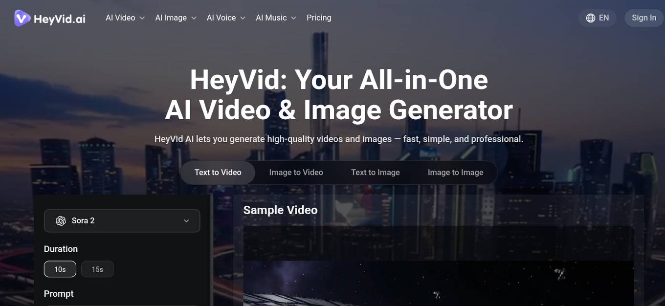 HeyVid AI Screenshot