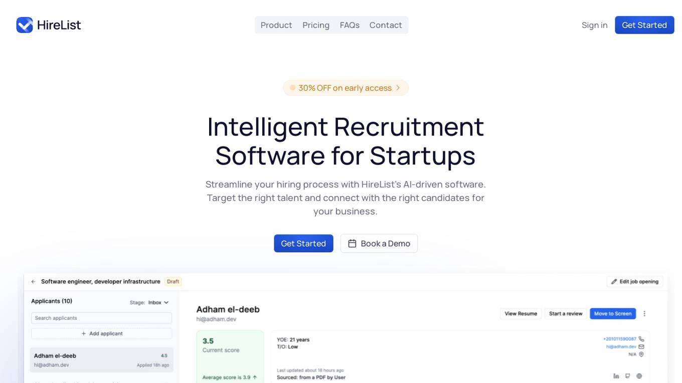 HireList Screenshot