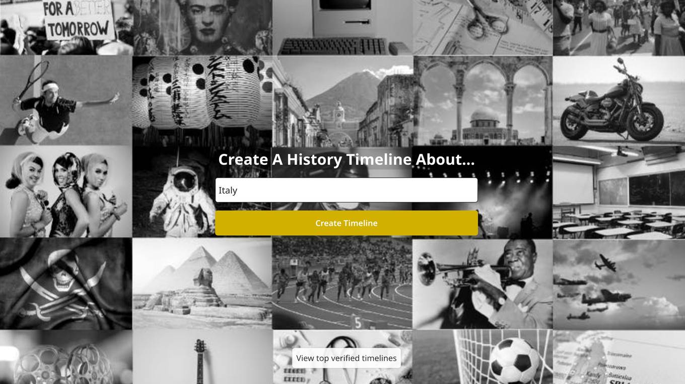 History Timelines Screenshot