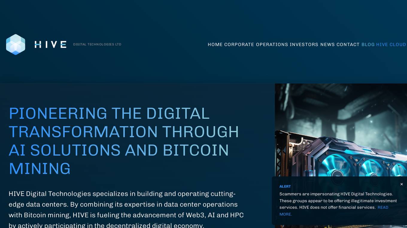 HIVE Digital Technologies screenshot