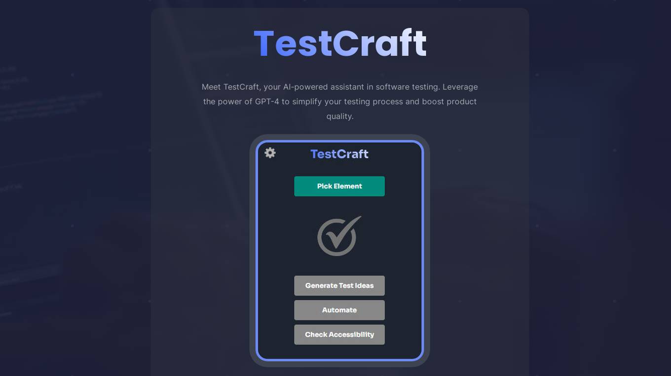 TestCraft Screenshot