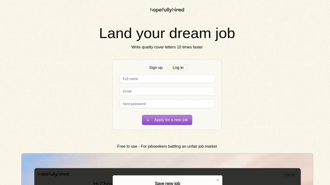 HopefullyHired screenshot