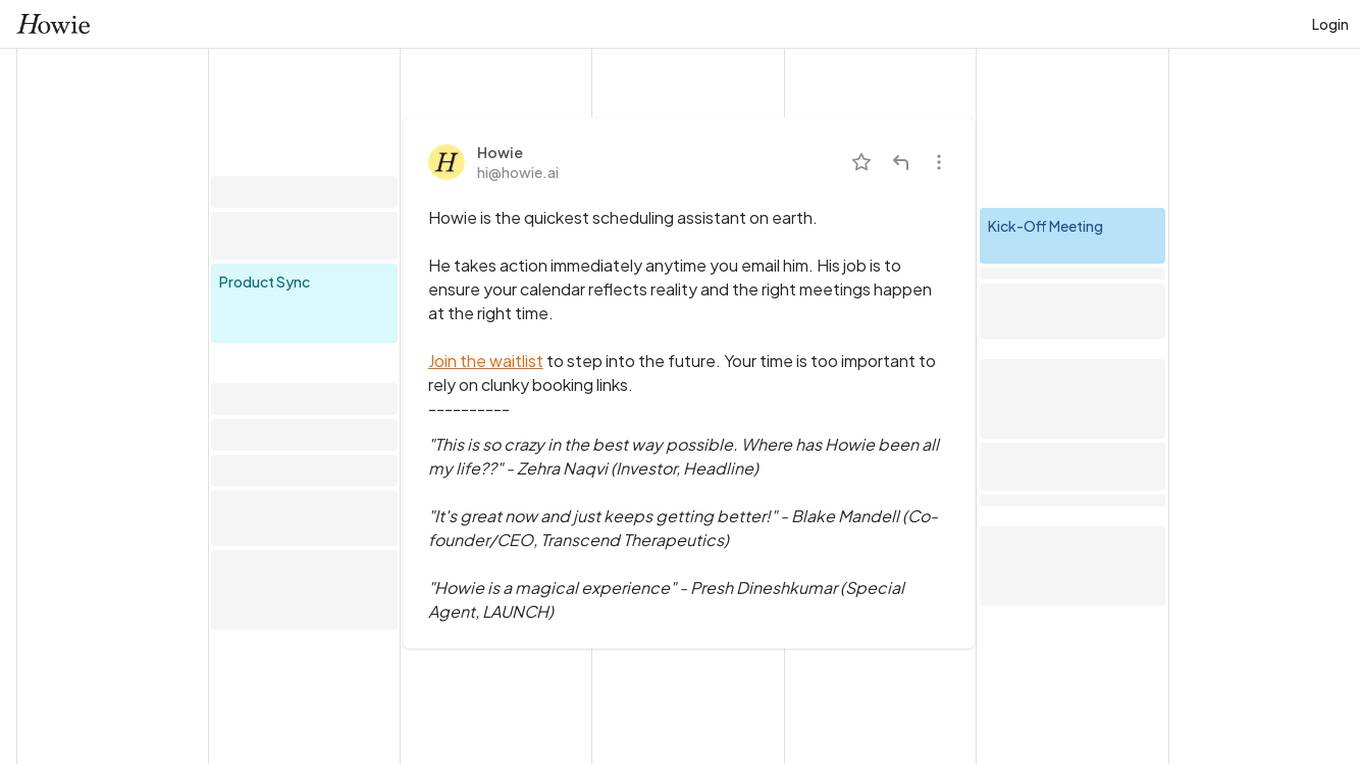 Howie.ai Screenshot